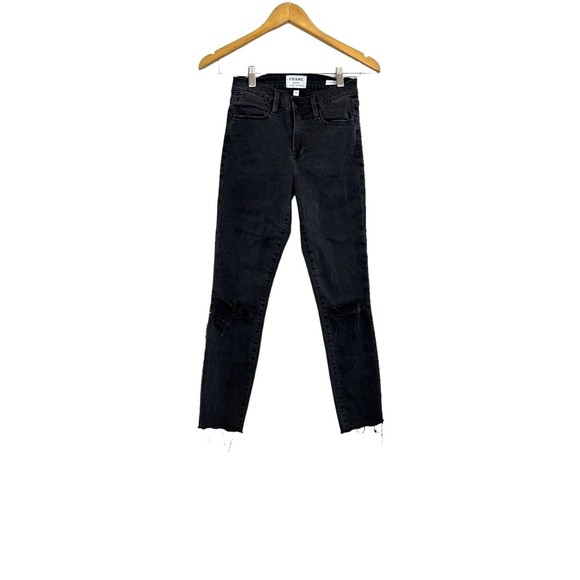 Frame Denim Jeans Frame Le High Skinny Jeans Black Womens Size 26